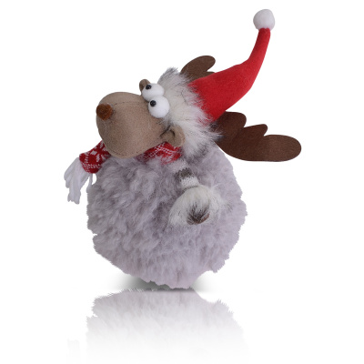 Stehaufm&auml;nnchen Hirsch Figur 23cm Wackelpuppe Stehauffigur Weihnachtsfigur Elchfigur