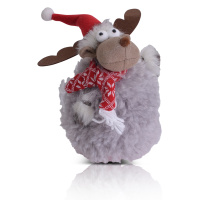 Stehaufm&auml;nnchen Hirsch Figur 23cm Wackelpuppe Stehauffigur Weihnachtsfigur Elchfigur