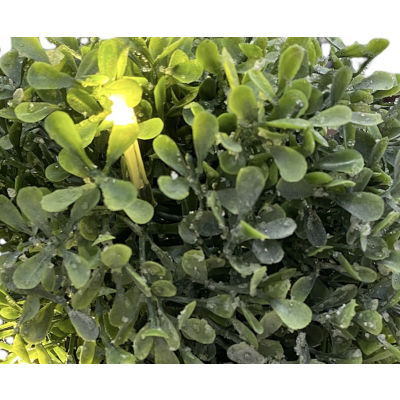CHICCIE LED Beschneit Kunstpflanze Jutetopf 22cm - Beleuchtung Pflanze Kunstblume