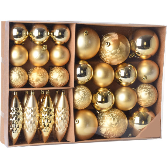 31er Set Weihnachtskugel Gold Christbaumkugeln Baumschmuck