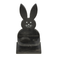 Osterhase Schwarz Eicherbecher 19cm Osterdeko Eierhalter