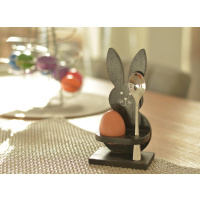 Osterhase Schwarz Eicherbecher 19cm Osterdeko Eierhalter