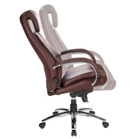 Chefsessel Throne Braun Kunstleder Ergonomischer B&uuml;rostuhl