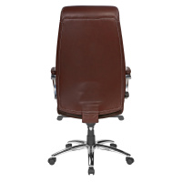 Chefsessel Throne Braun Kunstleder Ergonomischer B&uuml;rostuhl