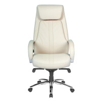 Chefsessel Throne Beige Kunstleder ergonomischer B&uuml;rostuhl