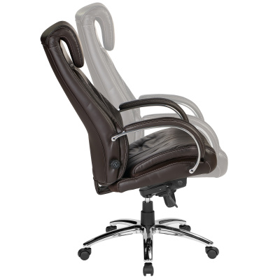 Chefsessel Throne Braun aus Echtleder ergonomischer...