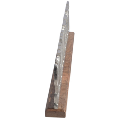 Holz Schmuseecke Schriftzug Silber 47x14cm