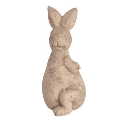 Osterhase Keramik Rosa 17cm Osterdeko Figur