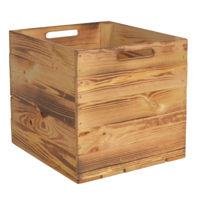 Kallax Holzkiste Karl Aufbewahrungsbox Geflammt 33x38x33cm Aufbewahrungskorb Schubladenbox Holzbox Holz Regal Box