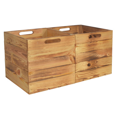 Kallax Holzkiste Karl Aufbewahrungsbox Geflammt 33x38x33cm Aufbewahrungskorb Schubladenbox Holzbox Holz Regal Box