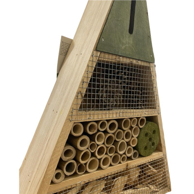 Insektenhotel aus Fichtenholz 40cm Natur Insektenhaus Nisthilfe f&uuml;r Insekten