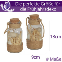 Osterdeko Glas zum H&auml;ngen mit Ostereier 18cm