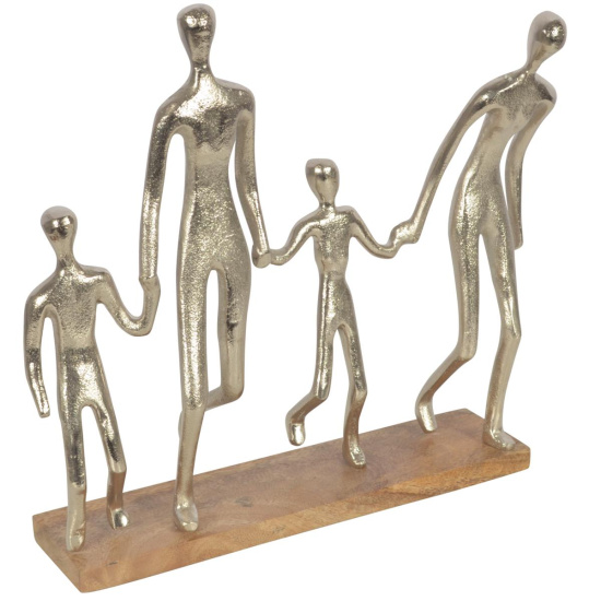 Holz Figur Silber 30cm
