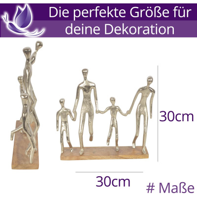 Holz Figur Silber 30cm