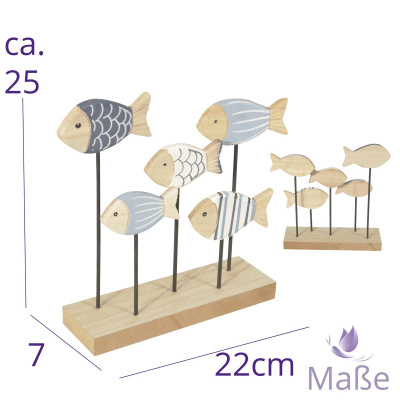 Aufsteller Fischschwarm 26cm Fische Maritimdeko