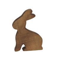 Osterhase Holz Sitzend Braun 18cm Figuren Osterdeko