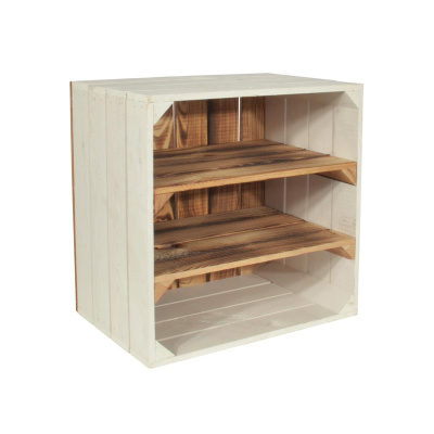 Weinregal Wino aus Holz Greta Geflammt 2x Regal