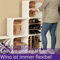 Weinregal Wino aus Holz GeflammtxRegal